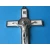 Krzyż metalowy z medalem Św.Benedykta 19,5 cm Wersja Lux biały